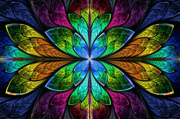 Bellissimo schema frattale multicolore. Grafico generato dal computer — Foto Stock