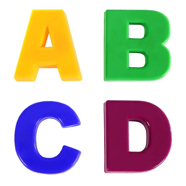 Info Écrit En Multicolore En Plastique Enfants Lettres — Photo