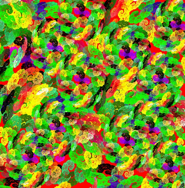 Multicolor fabulous fractal pattern. Collectiont - tree foliage. — Stock Photo, Image