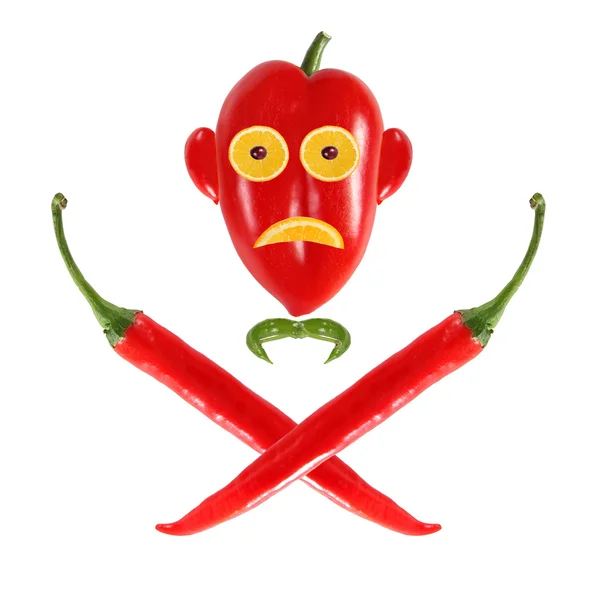 Picture of the peppers, as an illustration of different sexes an — Stock Photo, Image