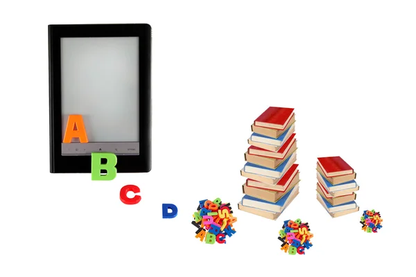 Libro electrónico, e-learning, información en e-book , — Foto de Stock