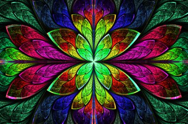 çok renkli güzel fractal desen. bilgisayar oluşturulan grafik