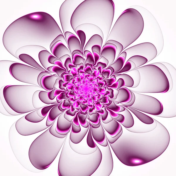 Beautiful purple flower on white background. Computer generated — Stock Photo, Image