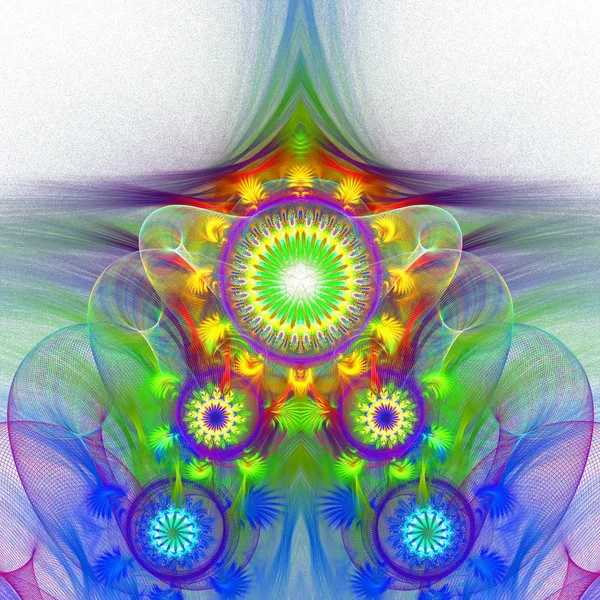 Padrão fractal de grade multicolor. Gráficos gerados por computador . — Fotografia de Stock