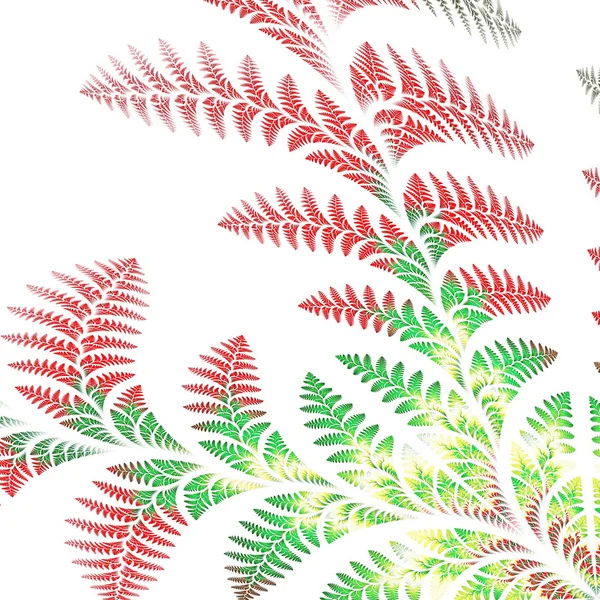 Asymmetrische patroon van de bladeren in rood en groen. — Stockfoto