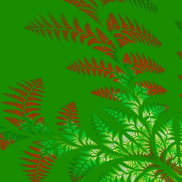 Asymmetrical pattern of the leaves in red and green. — Stock Photo, Image