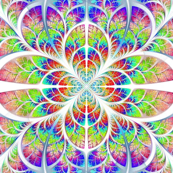 Multicolor fabelachtige fractale patroon. collectie - boom gebladerte. — Stockfoto