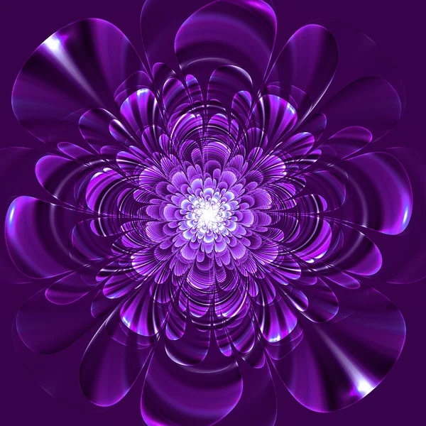 Belle fleur violette sur fond violet. Généré par ordinateur — Photo