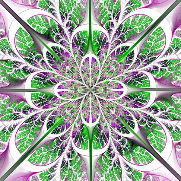 Symmetrical pattern of the leaves in purple and green. — Stock Photo, Image