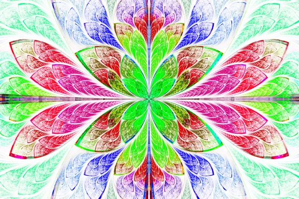 Patrón fractal hermoso multicolor. Gráfico generado por ordenador — Foto de Stock