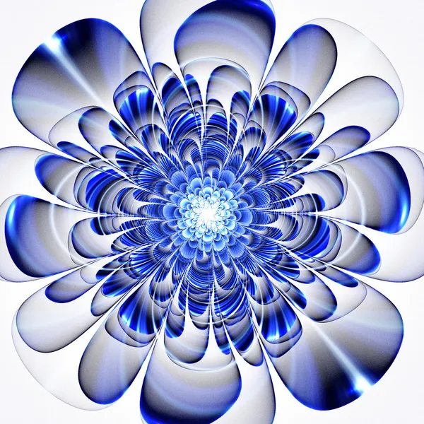 Beautiful blue flower on white background. Computer generated gr — Stock Photo, Image