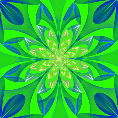 muhteşem simetrik desen yaprak. oluşturulan bilgisayar