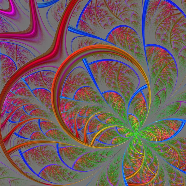 Zarte fabelhafte Muster der Blätter. Computer generierte Grap — Stockfoto
