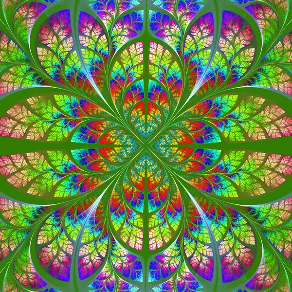 Multicolor fabulous fractal pattern. Collection - tree foliage. — Stock Photo, Image