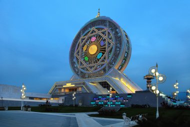 bir gece gökyüzü arka plan, ashkhabad olarak dönme. Türkmen