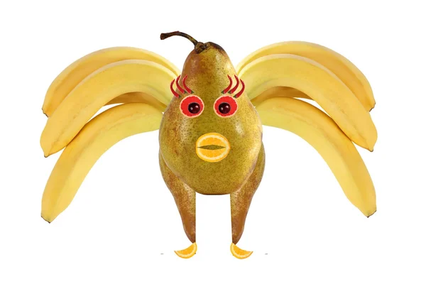 Смішна бджола з бананів і груш — стокове фото