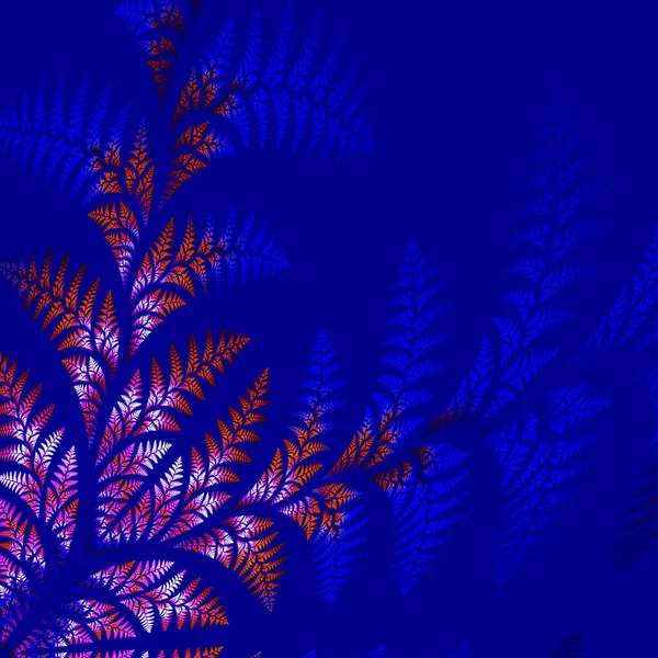 Motif asymétrique des feuilles en bleu et rose . — Photo