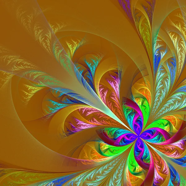 Diagonal symmetric multicolor fractal tracery. Collection - fros — Stock Photo, Image