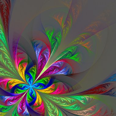 çapraz simetrik çok renkli fraktal oyma. koleksiyon - fros