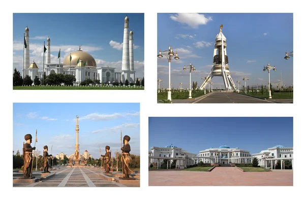 Mosque, Monument Neutrality Arch, Arch of Independence, Palace w — Stock Photo, Image