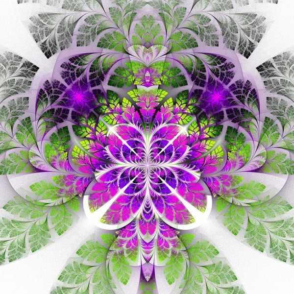 Modèle fractal fabuleux multicolore. Collection - Feuillage des arbres . — Photo