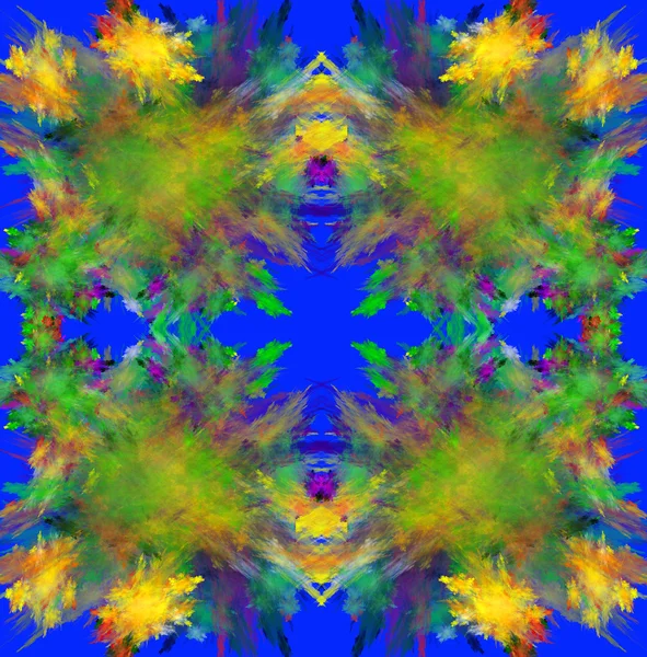 Kolorowe symetryczne fraktal tło. wygenerowane komputerowo — Zdjęcie stockowe