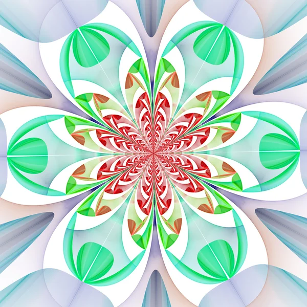 Muhteşem simetrik desen yaprak. oluşturulan bilgisayar — Stok fotoğraf