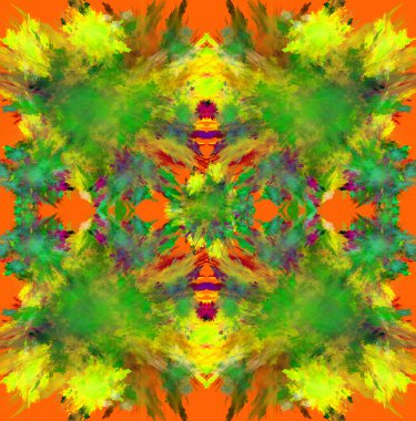 renkli simetrik fraktal arka plan. oluşturulan bilgisayar grafiği