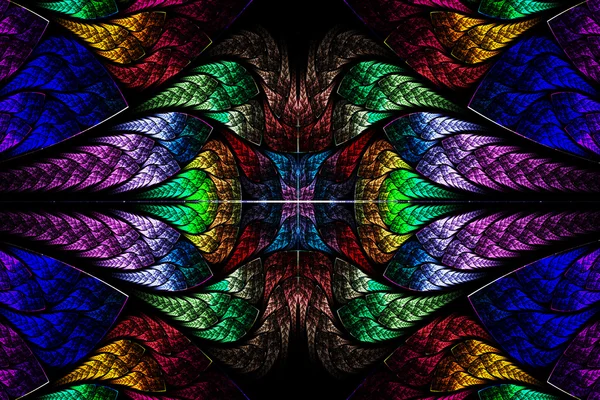 Patrón fractal hermoso multicolor. Gráfico generado por ordenador —  Fotos de Stock