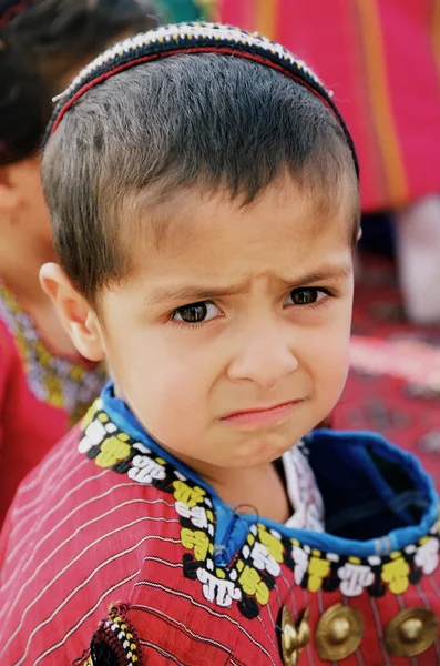 Ashgabat, Turkmenistan - August 26.  Portrait of  unidentified s — Stock Photo, Image