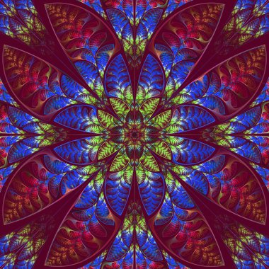 çok renkli simetrik desen yaprak. koleksiyon - fo ağaç