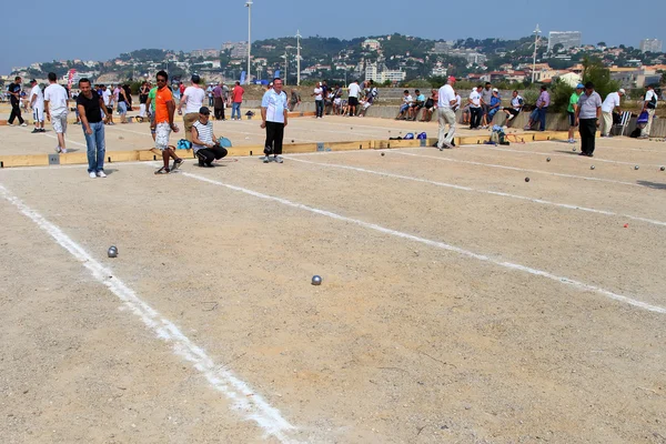 Marseille. Francie - srpen 20. 2012. sportovní & rekreace. Petan — Stock fotografie