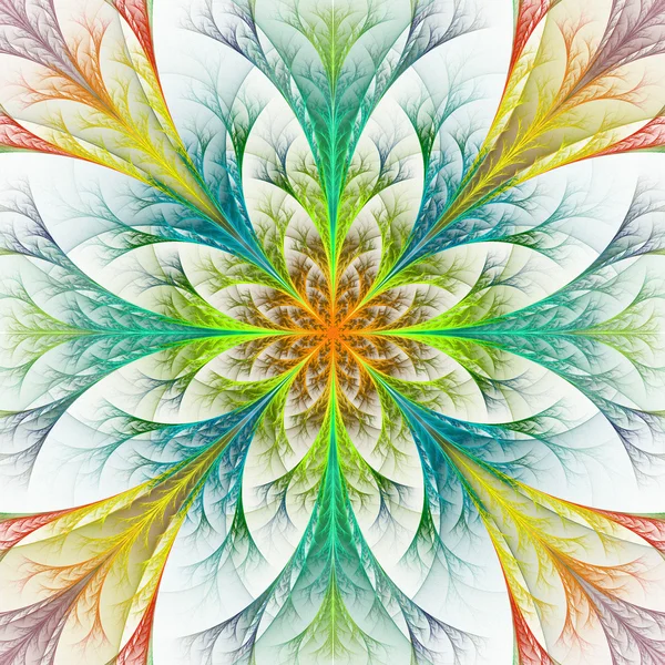 Beautiful multicolor fractal flower. Collection - frosty pattern — Stock Photo, Image