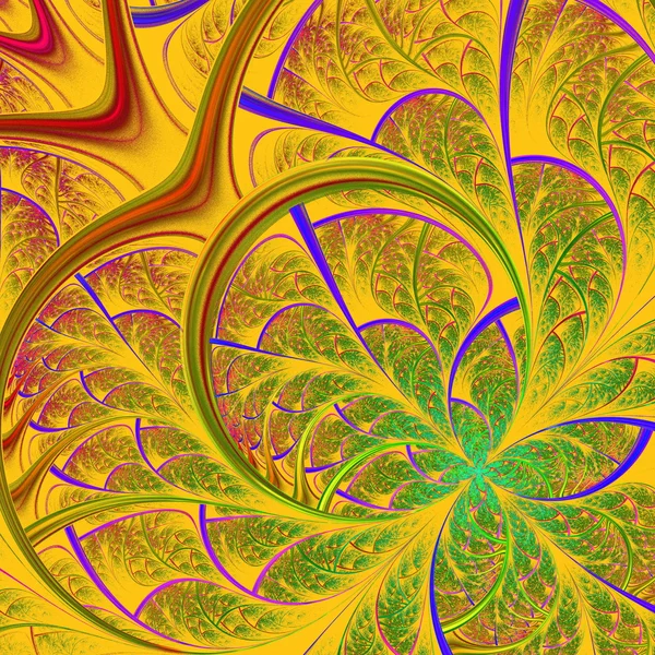 Delicate fabulous pattern of the leaves. Computer generated grap — Stock Photo, Image