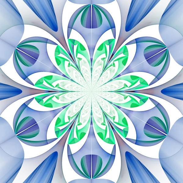Muhteşem simetrik desen yaprak. oluşturulan bilgisayar g — Stok fotoğraf