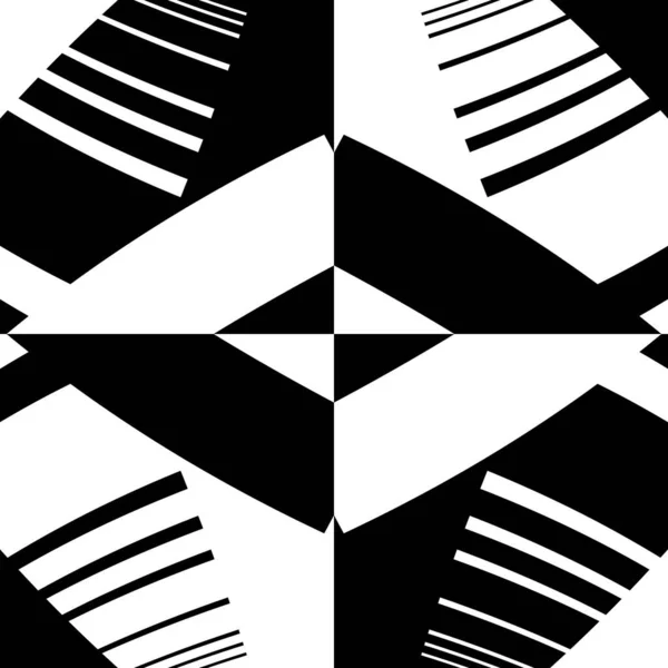 Abstraktes Muster Mit Dekorativen Geometrischen Elementen Schwarz Weißes Ornament Moderne — Stockfoto