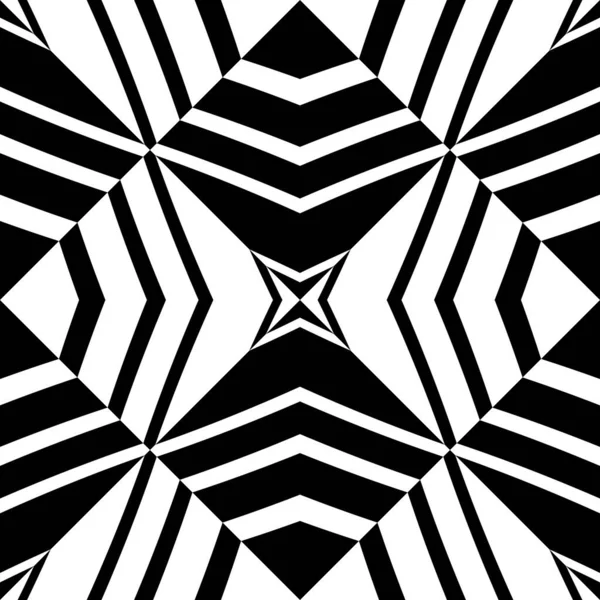Абстрактний Візерунок Декоративними Геометричними Елементами Чорно Білий Орнамент Сучасна Стильна — стокове фото