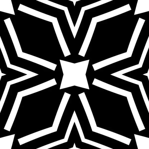 Padrão Abstrato Com Elementos Geométricos Decorativos Ornamento Preto Branco Textura — Fotografia de Stock
