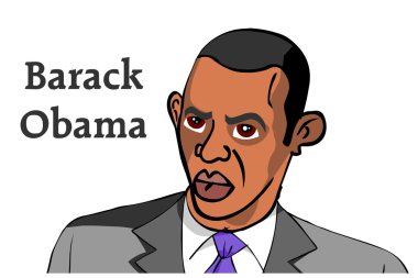Barack obama vektör yüz