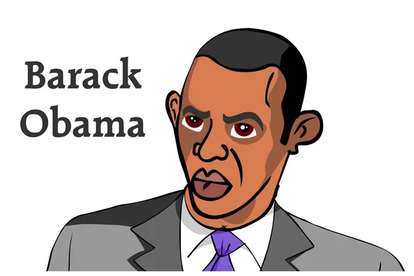 Barack Obama rosto vetor —  Vetores de Stock