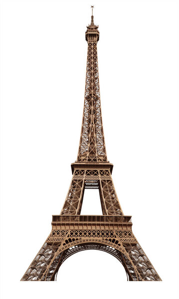 Isolated Tour Eiffel on white background
