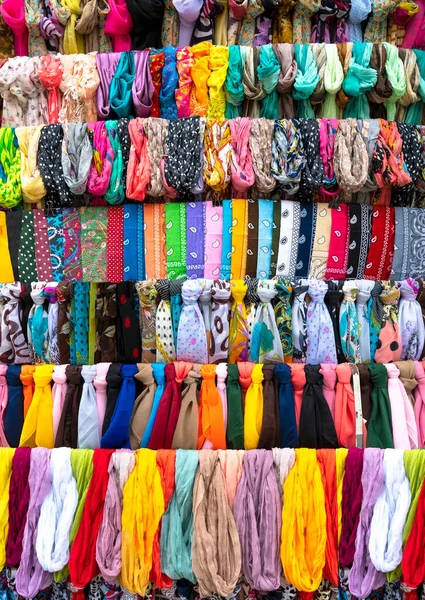 Multitude Colourful Scarves — Stock Photo, Image