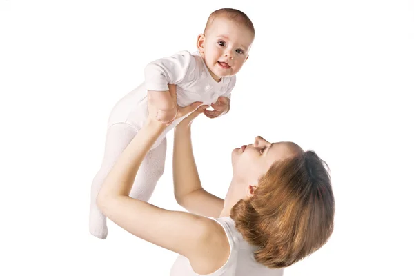 Happy mother with baby — Stock Photo, Image