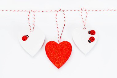 Concept of polygamy love.Happy Valentine Day.Three heart,polyamorous lifestyle and non-monogamy and triads relationship structures.Love triangle or polygamy,polygamous relationship.Web banner,website.