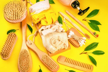 Plastik kavramsız bir hayat. Hijyen, yüz ve vücut bakımı için gerekli malzemeler. Doğal malzemelerden yapılmış kişisel bakım ürünleri..