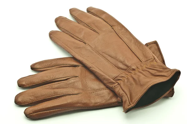 Brown leather gloves Stock Photo