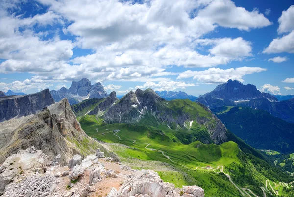 Passo Guai, a Dolomitok, Olaszország — Stock Fotó