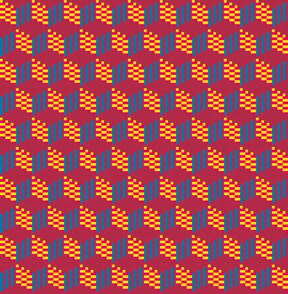 Бесшовные пиксельные кубики — стоковый вектор