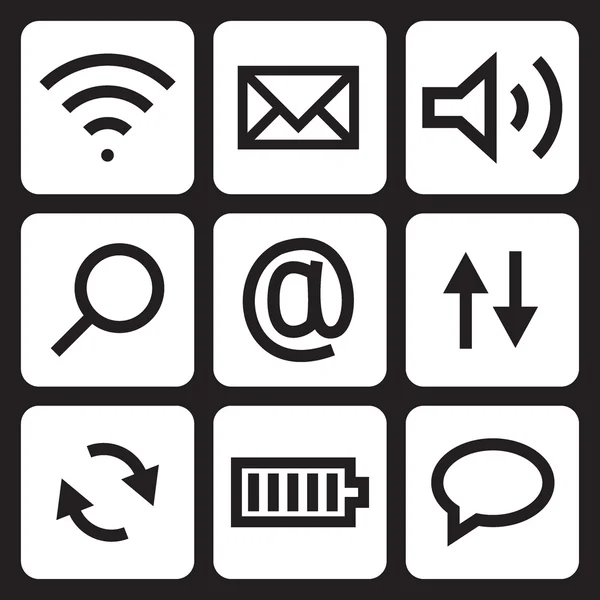 Mobile Icons — Stock Vector