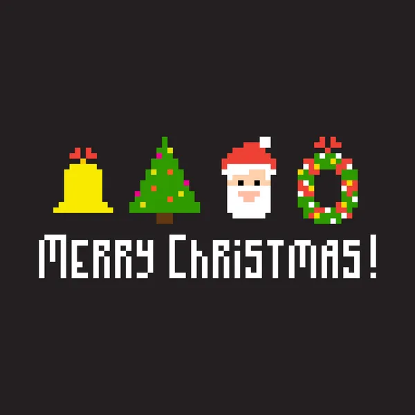 Weihnachten Pixelhintergrund — Stockvektor